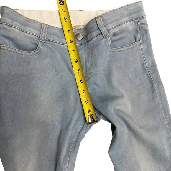 STELLA MCCARTNEY Jessica Skinny Ankle Zip Jeans Light Blue Wash Size 28 Designer - Picture 4 of 13